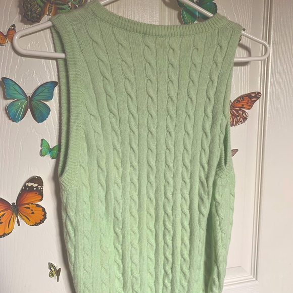 BRANDY MELVILLE one-size green knit vest - Picture 3 of 4